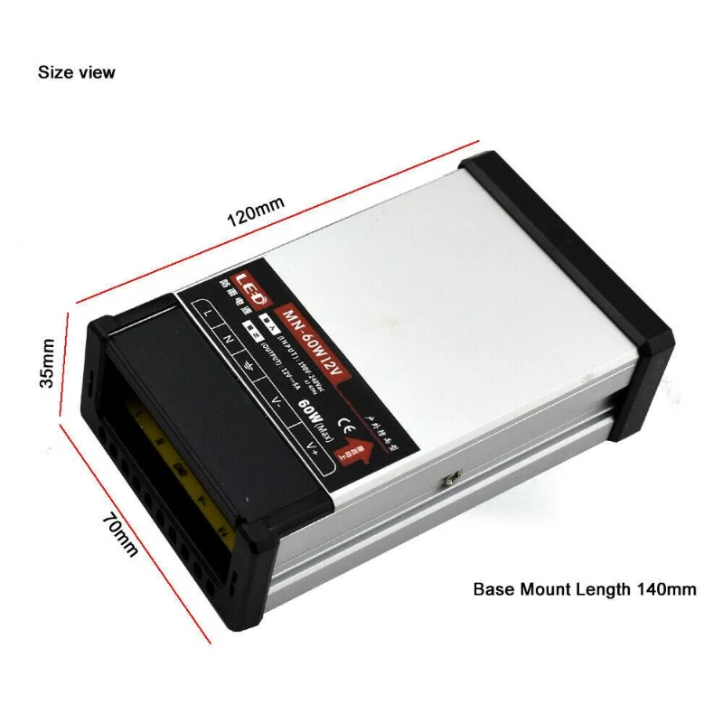 Regenfest LED-Netzteil 12V 60W IP45-den Außenbereich~1212