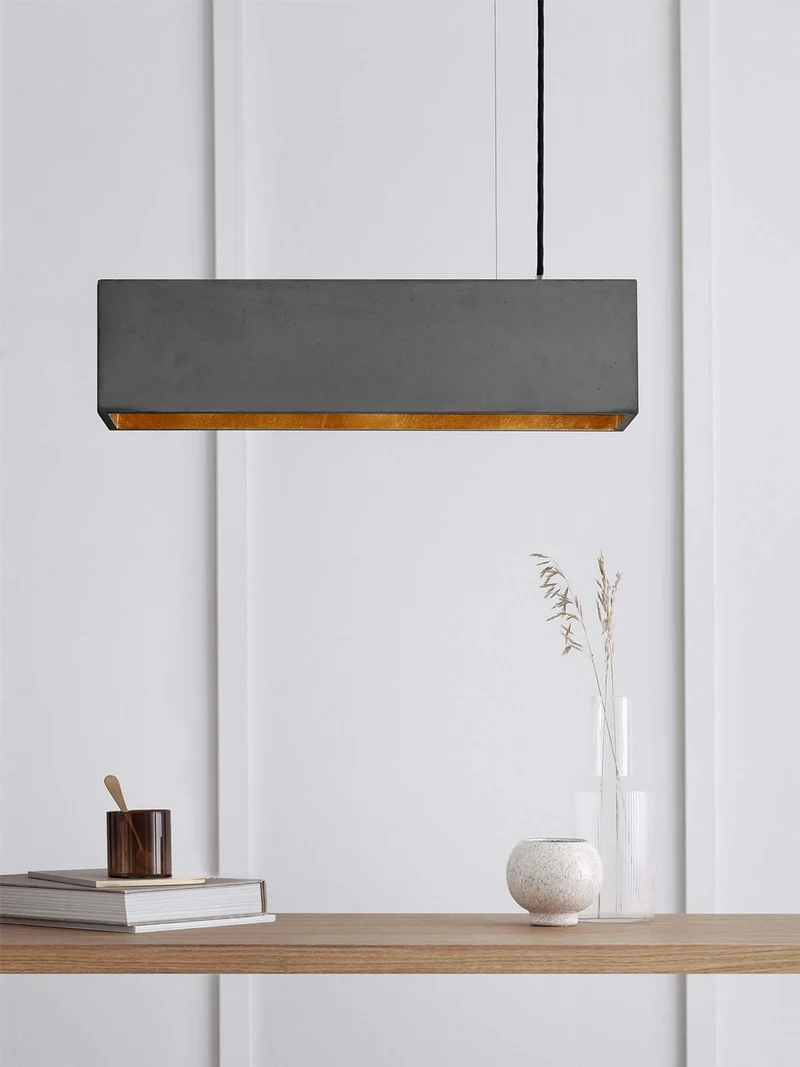 Gantlights B4 LED-Pendelleuchte Beton 56cm dimmbar