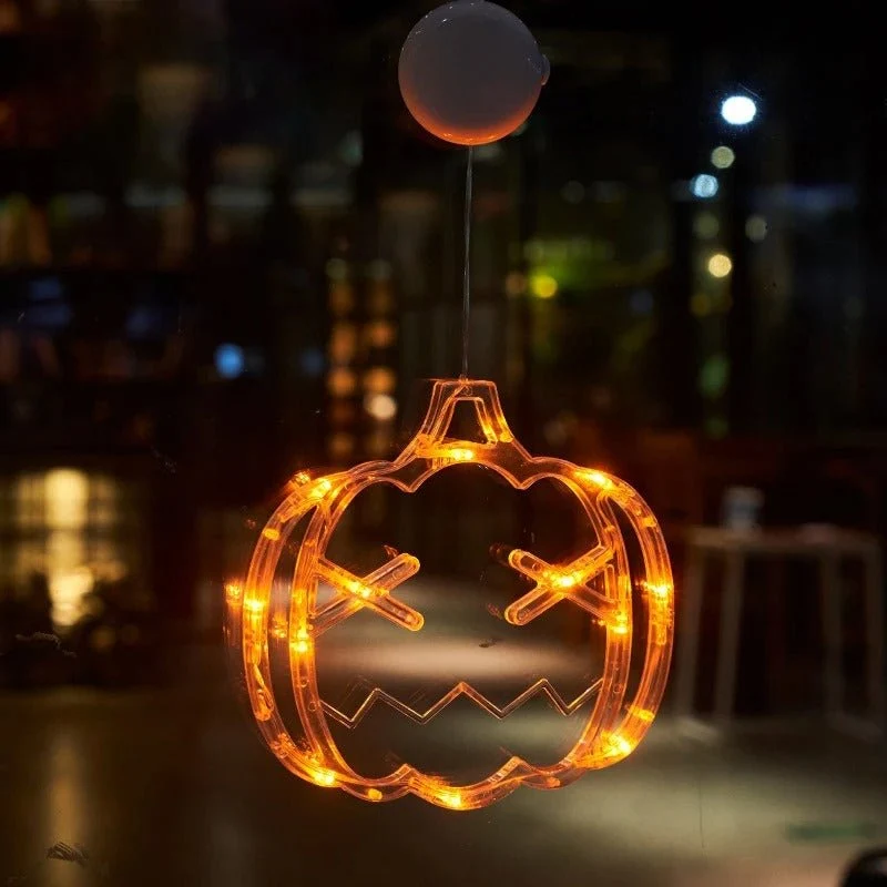 Halloween LED Zuignap Verlichting Griezelig Raamornament Decoratieve Sfeerverlichting Feestdecoratie | Sansoti