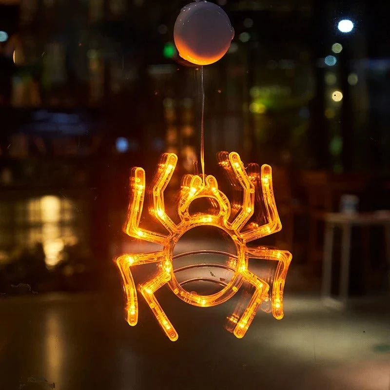 Halloween LED Zuignap Verlichting Griezelig Raamornament Decoratieve Sfeerverlichting Feestdecoratie | Sansoti