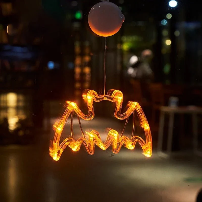Halloween LED Zuignap Verlichting Griezelig Raamornament Decoratieve Sfeerverlichting Feestdecoratie | Sansoti