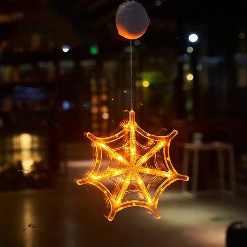 Halloween LED Zuignap Verlichting Griezelig Raamornament Decoratieve Sfeerverlichting Feestdecoratie | Sansoti