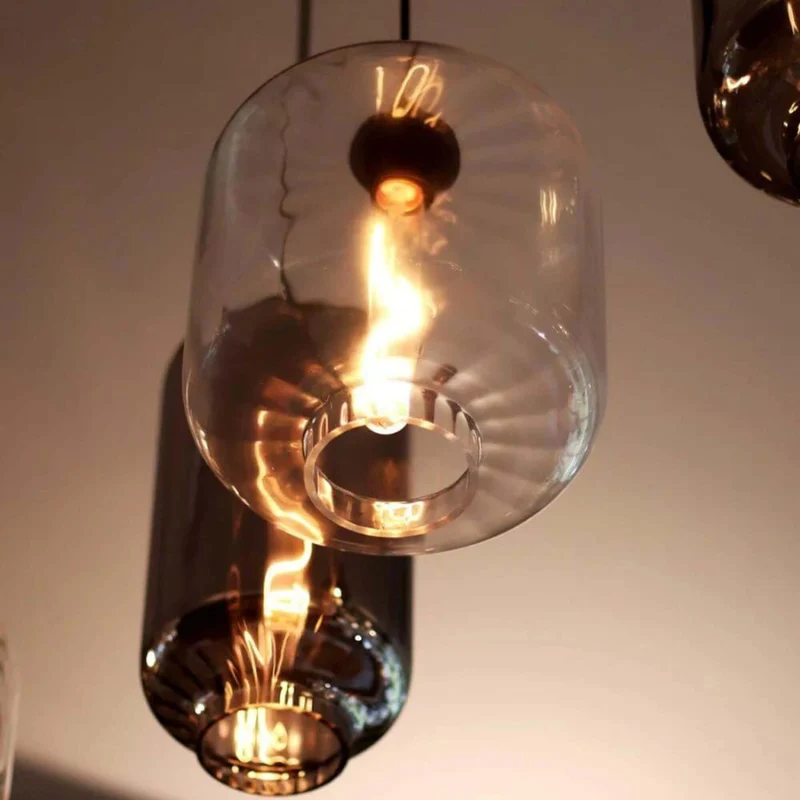 s.luce Velo Cluster Glas-Pendelleuchte 7-flammig 7x20cm
