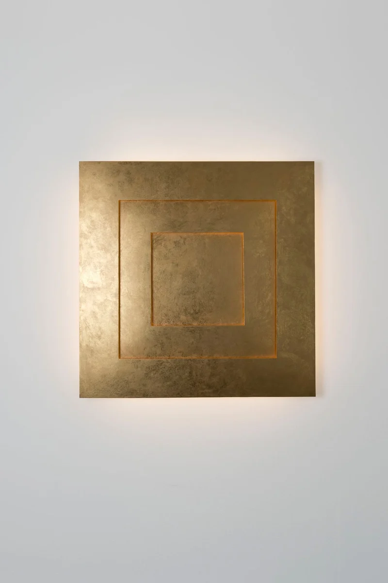 LED-Wandleuchte Masaccio Quadrato dimmbar 80x6cm Gold