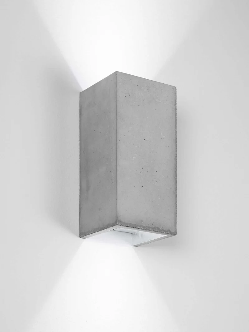 Gantlights B8 Beton Wandlampe rechteckig Up & Down