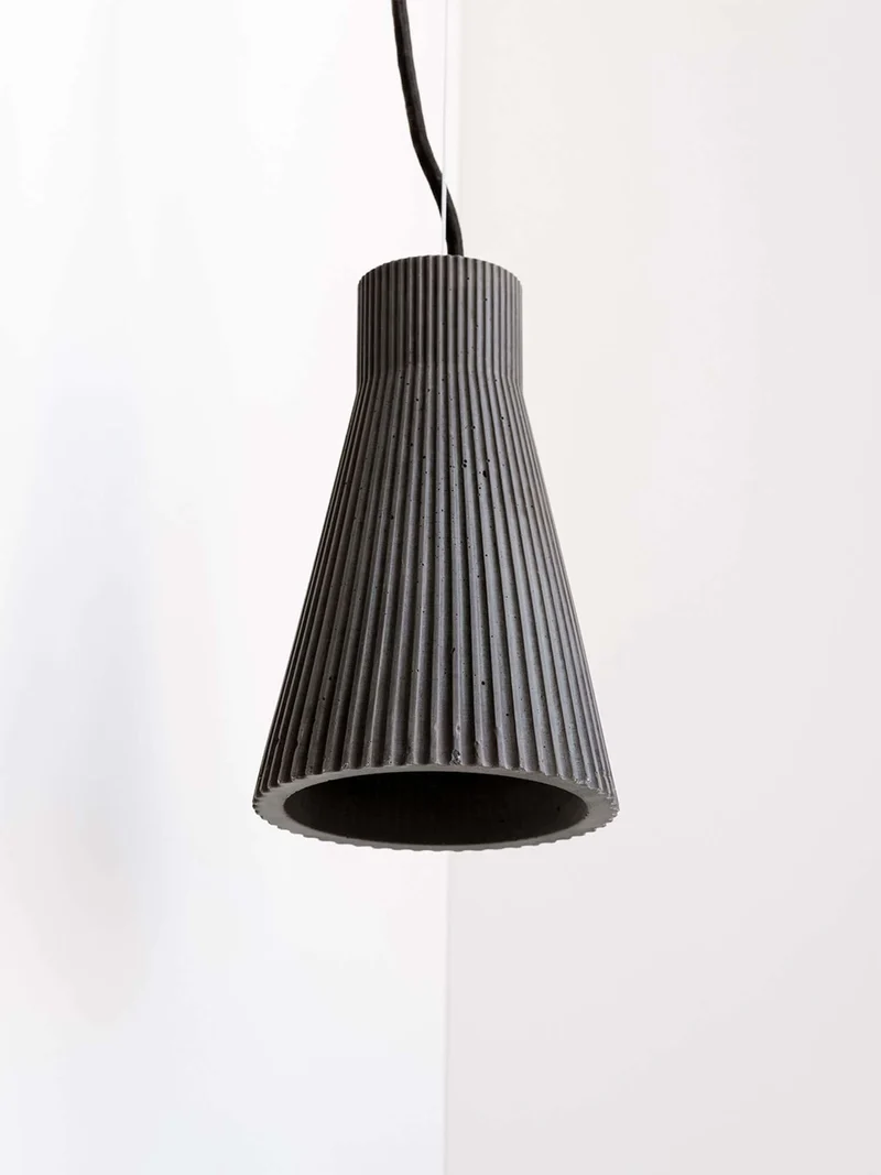Gantlights S1 Beton Pendelleuchte geriffelt