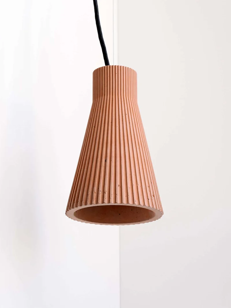 Gantlights S1 Beton Pendelleuchte geriffelt
