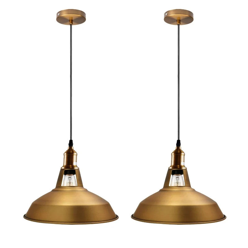 2er-Set All Seasons Life Pendelleuchte Metall Gelbmessing Ø30cm ~1695