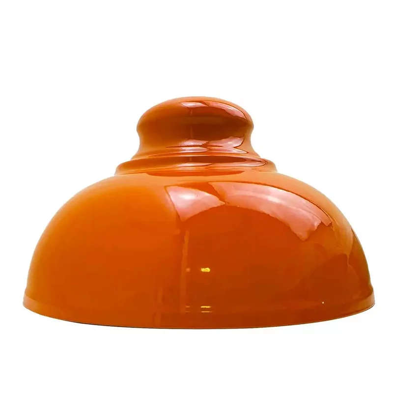 Moderne Pendelleuchte mit orangefarbenem Stoffschirm – E27 ~1569