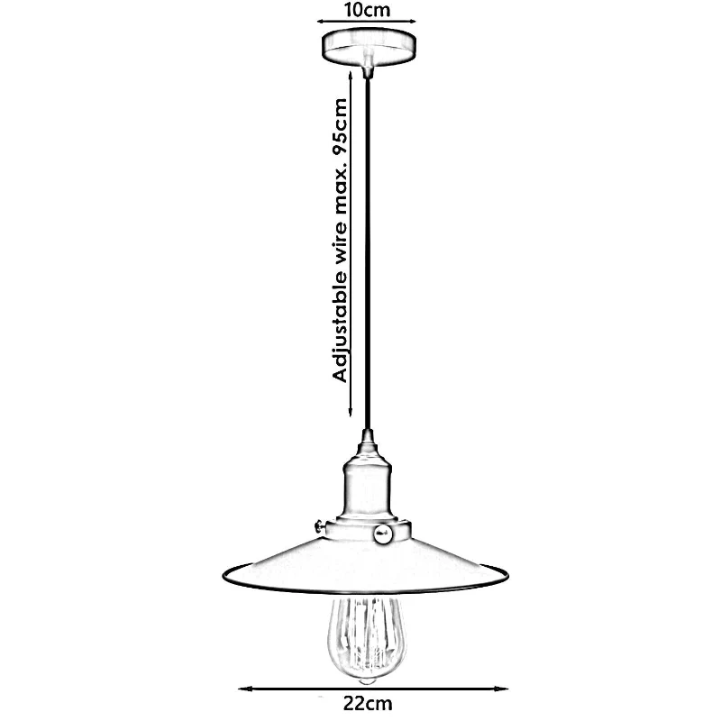 Deckenleuchten flach E27 LED als Pendel | Ø 22 cm~1817
