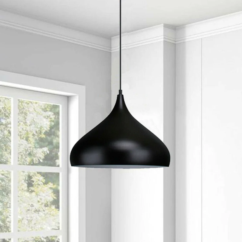 Deckenpendelleuchte Schwarz mit Lampenschirm Industrie~1815