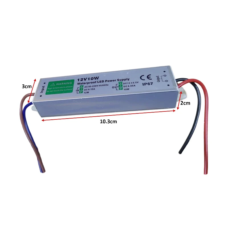 All Seasons Life Wasserdichter LED Trafo 12V 10W IP67 Netzteil ~1099