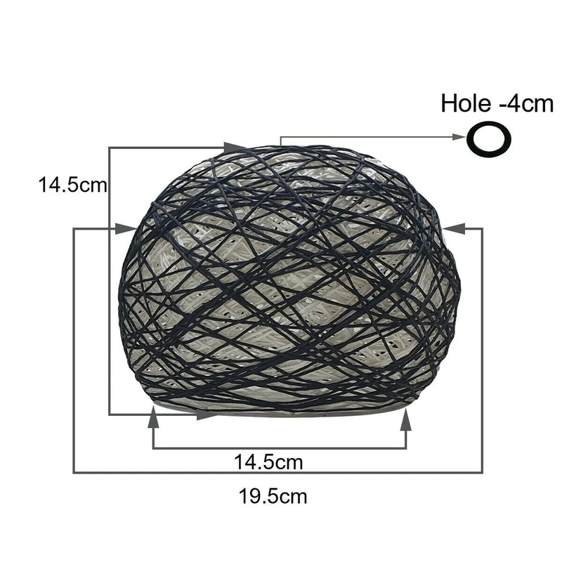 Rattan Lampenschirm Naturdesign – handgefertigt, ohne Verkabelung~1418