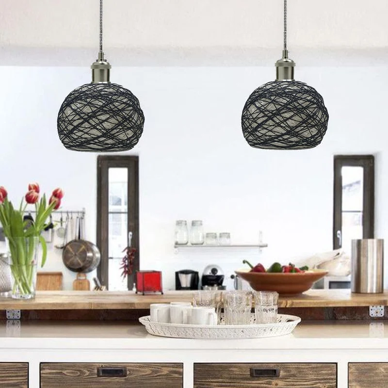Industrielle Vintage Deckenlampe – Retro E27 Pendelleuchte mit Käfig-Design Kronleuchter~1506