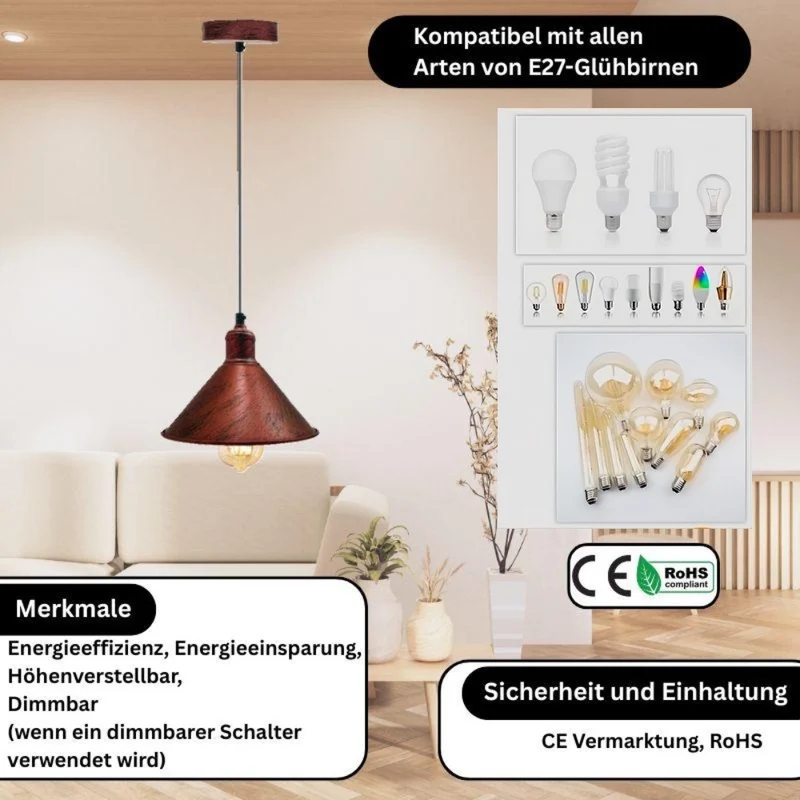Retro Industriell Deckenleuchte Für Die Küche~1504