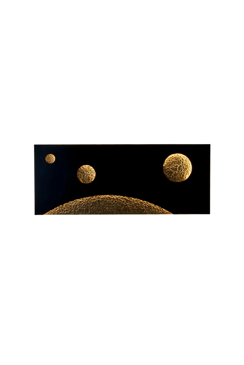 LED-Wandlampe Galassia dimmbar gehämmert 150x4cm Gold