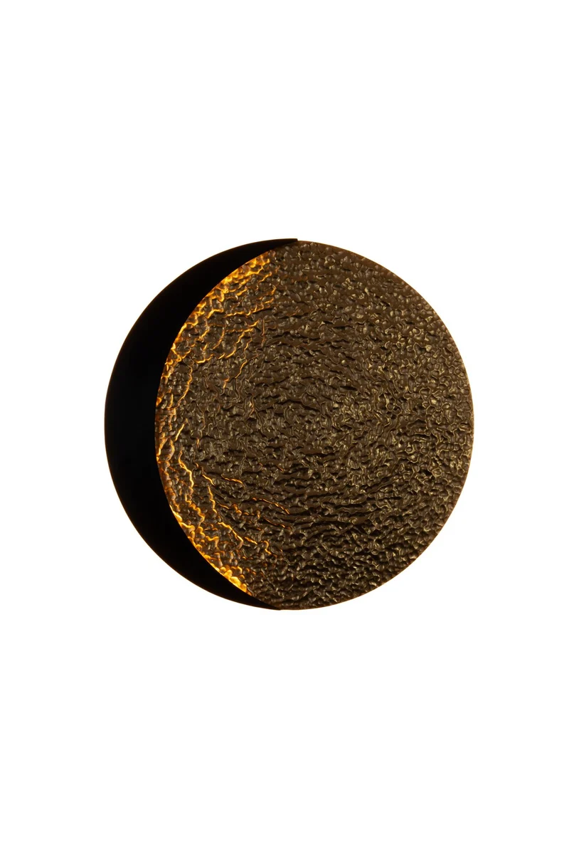 LED-Wandlampe Luna Crescente dimmbar Rund Ø 65cm Gold