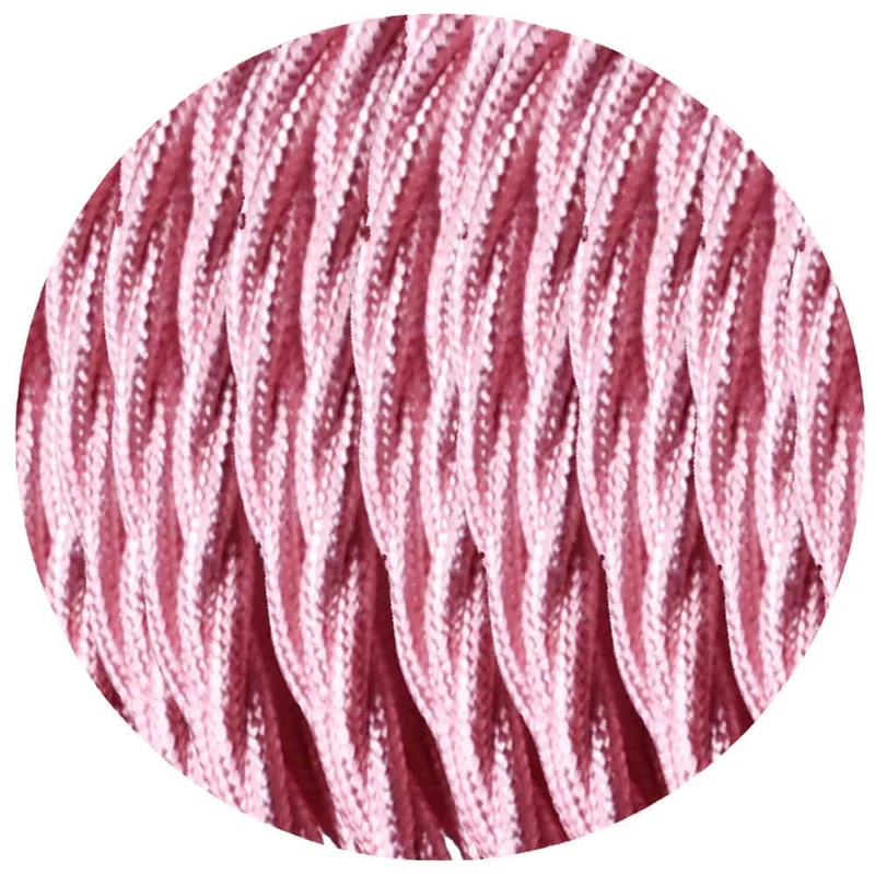 3-adriges,verdrillte,glänzendes rosa Elektrokabel Stoff~1197
