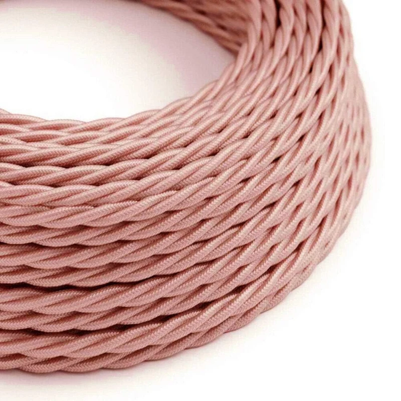 All Seasons Life Textilkabel Roségold – 3-adrig & Gedreht ~2954