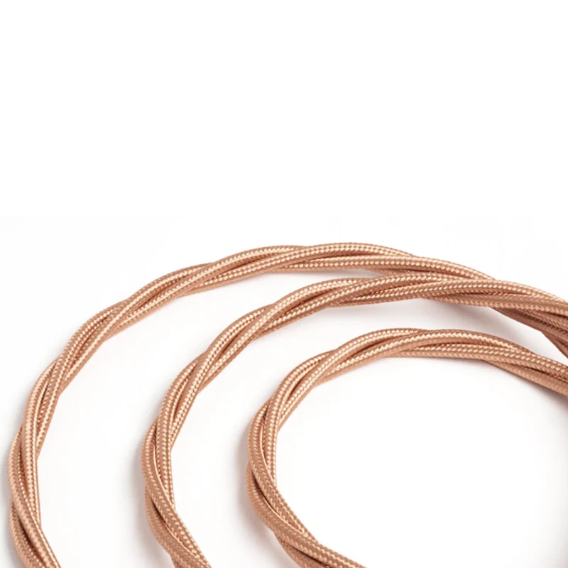 All Seasons Life Textilkabel Roségold – 3-adrig & Gedreht ~2954