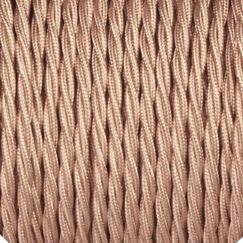 All Seasons Life Textilkabel Roségold – 3-adrig & Gedreht ~2954
