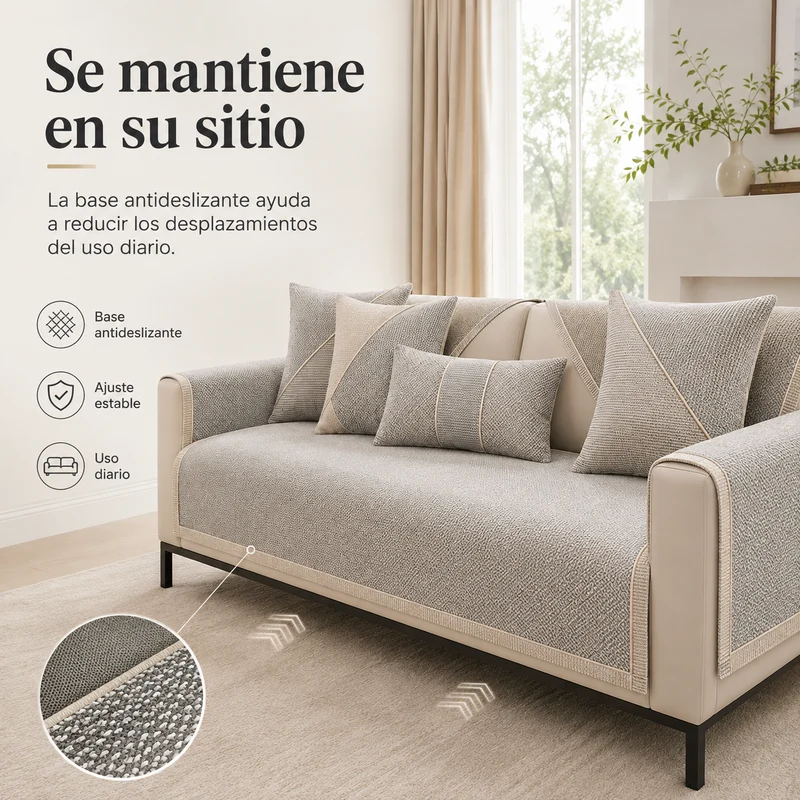 Modulaire Bankhoes Katoen-Linnen Antislip Gewatteerd Meubelprotectie Wasbaar Hoekbank Zitmeubel Sofahoes | Sansoti