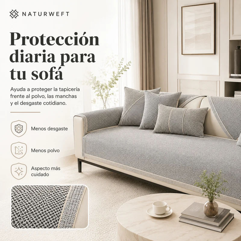 Modulaire Bankhoes Katoen-Linnen Antislip Gewatteerd Meubelprotectie Wasbaar Hoekbank Zitmeubel Sofahoes | Sansoti