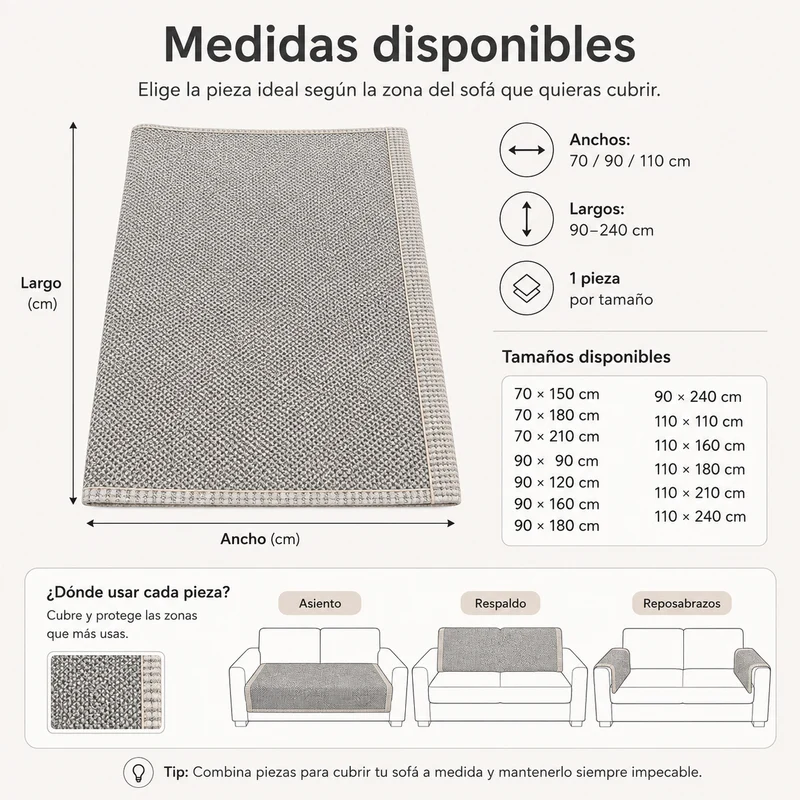 Modulaire Bankhoes Katoen-Linnen Antislip Gewatteerd Meubelprotectie Wasbaar Hoekbank Zitmeubel Sofahoes | Sansoti