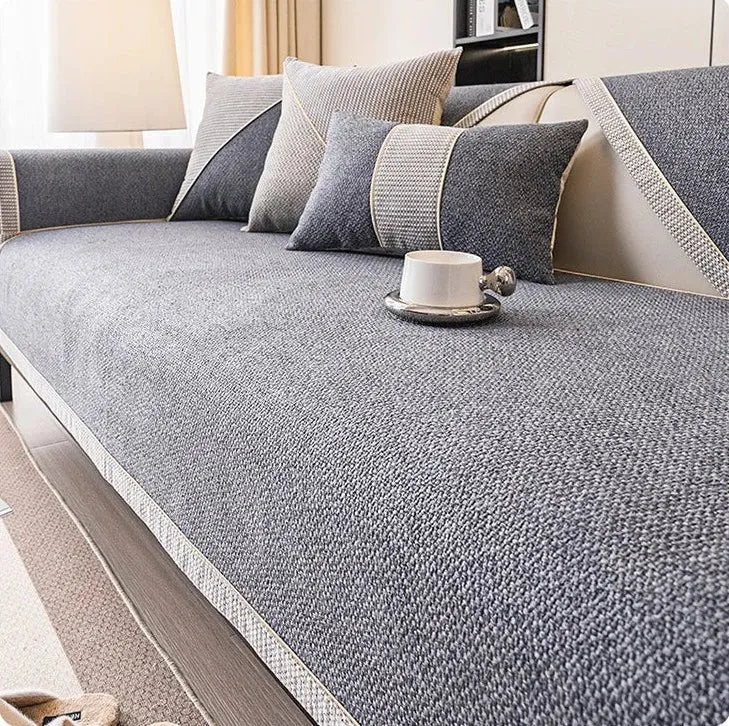Modulaire Bankhoes Katoen-Linnen Antislip Gewatteerd Meubelprotectie Wasbaar Hoekbank Zitmeubel Sofahoes | Sansoti