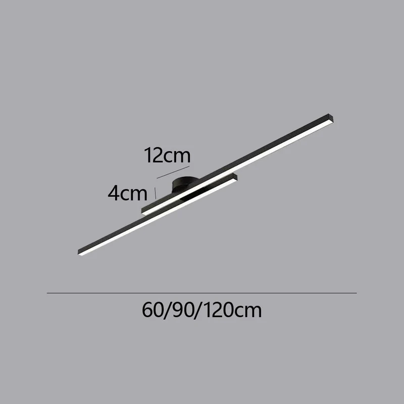 Semi-Inbouw Plafondlamp Aluminium LED Modern Zwart Wit Goud Dimbaar 35-47 Inch voor Woonkamer Slaapkamer | Sansoti
