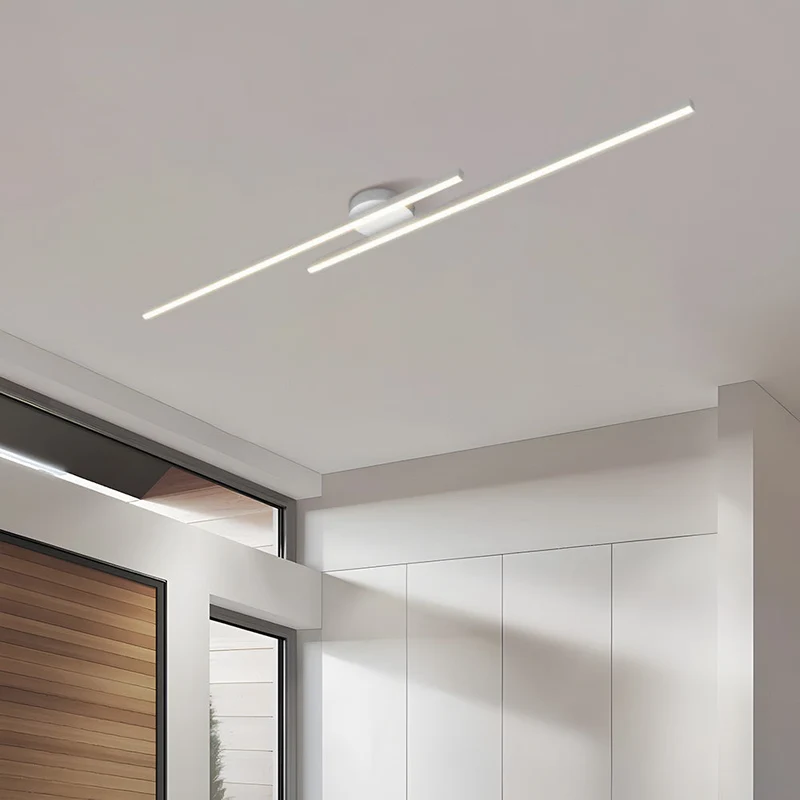 Semi-Inbouw Plafondlamp Aluminium LED Modern Zwart Wit Goud Dimbaar 35-47 Inch voor Woonkamer Slaapkamer | Sansoti
