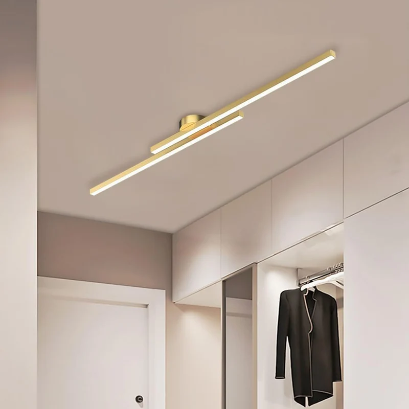 Semi-Inbouw Plafondlamp Aluminium LED Modern Zwart Wit Goud Dimbaar 35-47 Inch voor Woonkamer Slaapkamer | Sansoti