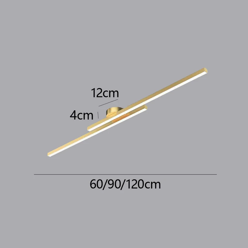 Semi-Inbouw Plafondlamp Aluminium LED Modern Zwart Wit Goud Dimbaar 35-47 Inch voor Woonkamer Slaapkamer | Sansoti