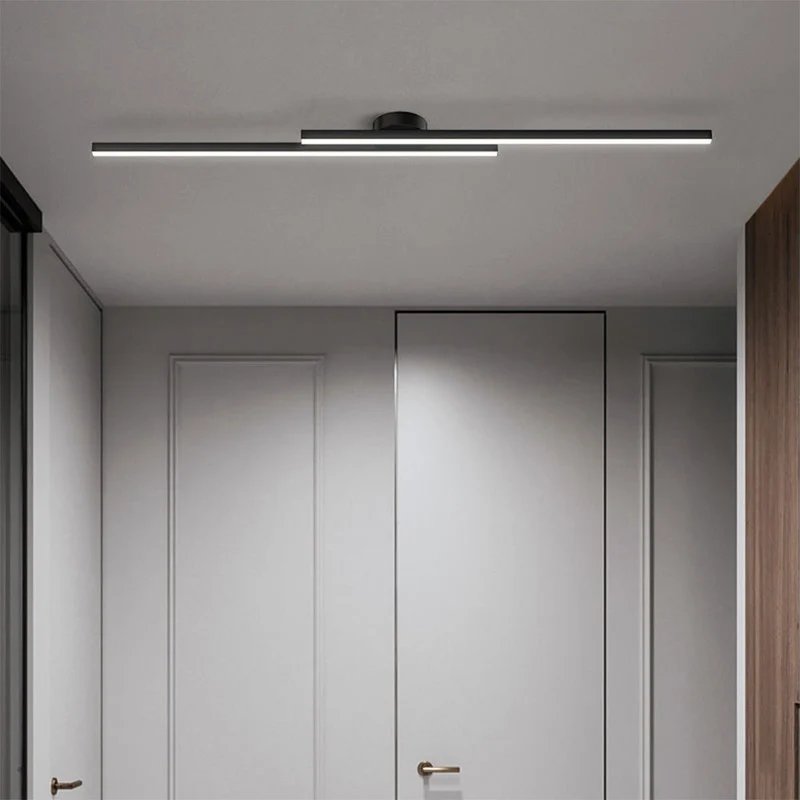 Semi-Inbouw Plafondlamp Aluminium LED Modern Zwart Wit Goud Dimbaar 35-47 Inch voor Woonkamer Slaapkamer | Sansoti