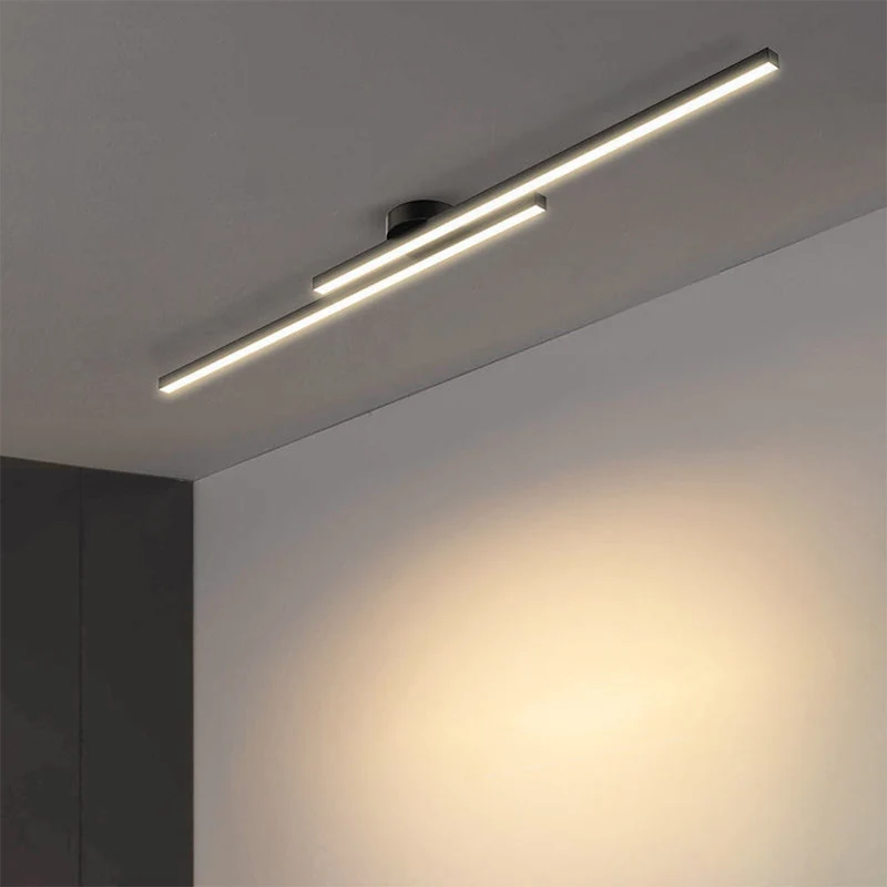Semi-Inbouw Plafondlamp Aluminium LED Modern Zwart Wit Goud Dimbaar 35-47 Inch voor Woonkamer Slaapkamer | Sansoti
