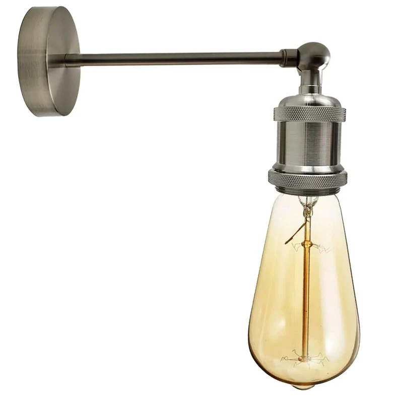 Vintage Wandleuchte Innen Verstellbar Wandlampe Metall E27 ~1309