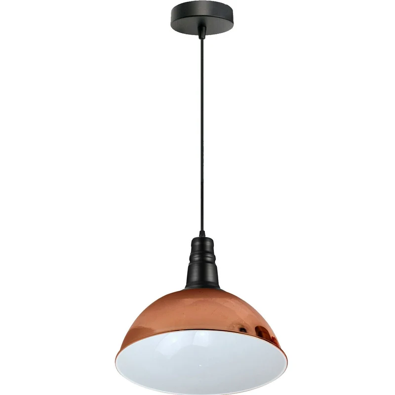 Moderne Pendelleuchte Roségold | Kuppeldesign | E27 | 95cm ~1360