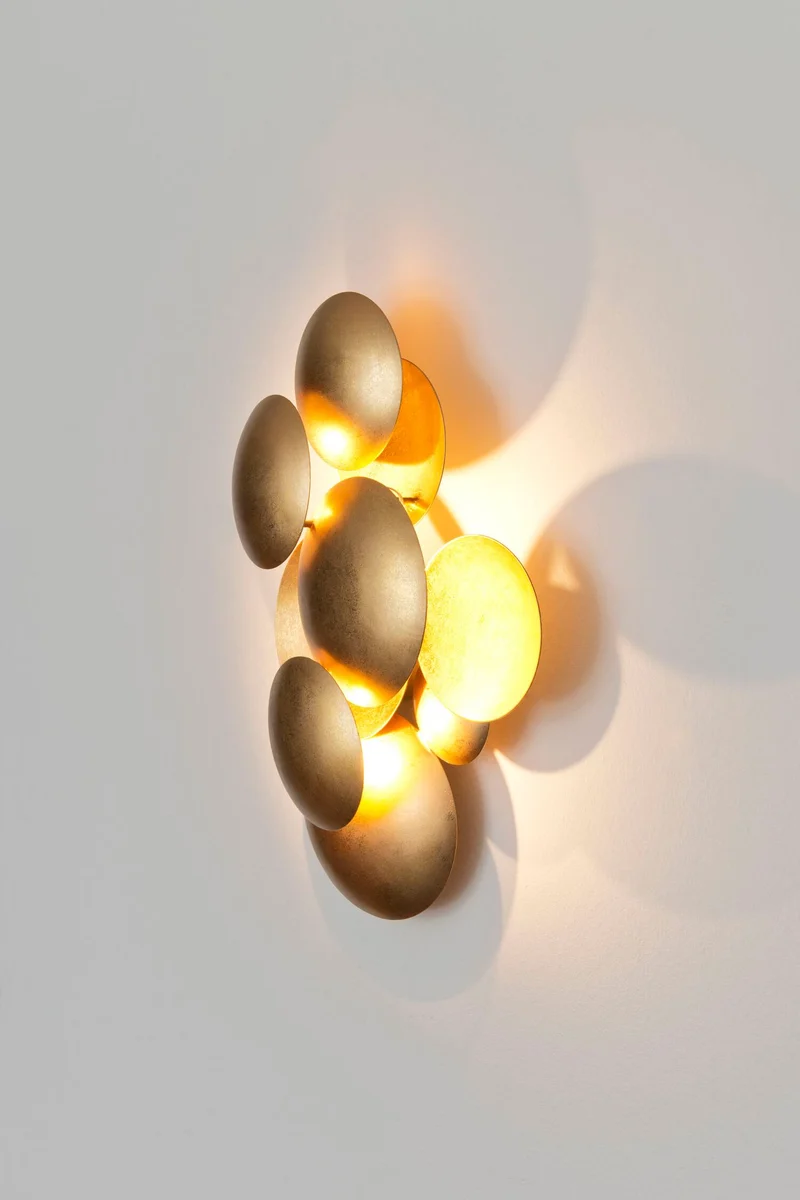 LED-Wandlampe Bolladaria Medium 3-flammig dimmbar Rund