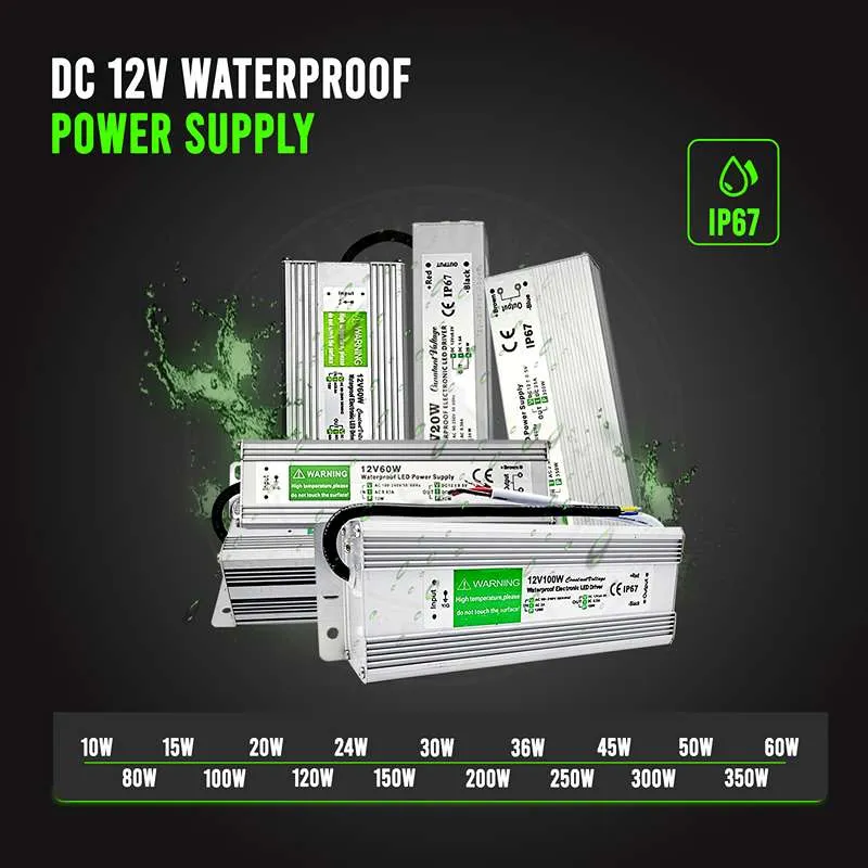 DC12V IP67 30W Wasserdichter LED Treiber Netzteil transformator~1097