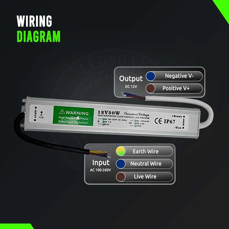 12V IP67 wasserdichter LED-Treiber – 36W Konstantspannungsnetzteil~1095
