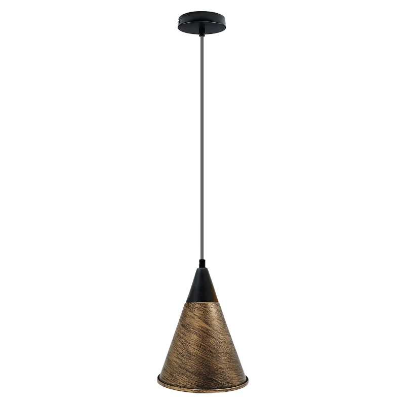 Vintage Pendelleuchte Gebürstetem Kupfer – E27 Deckenlampe~1501