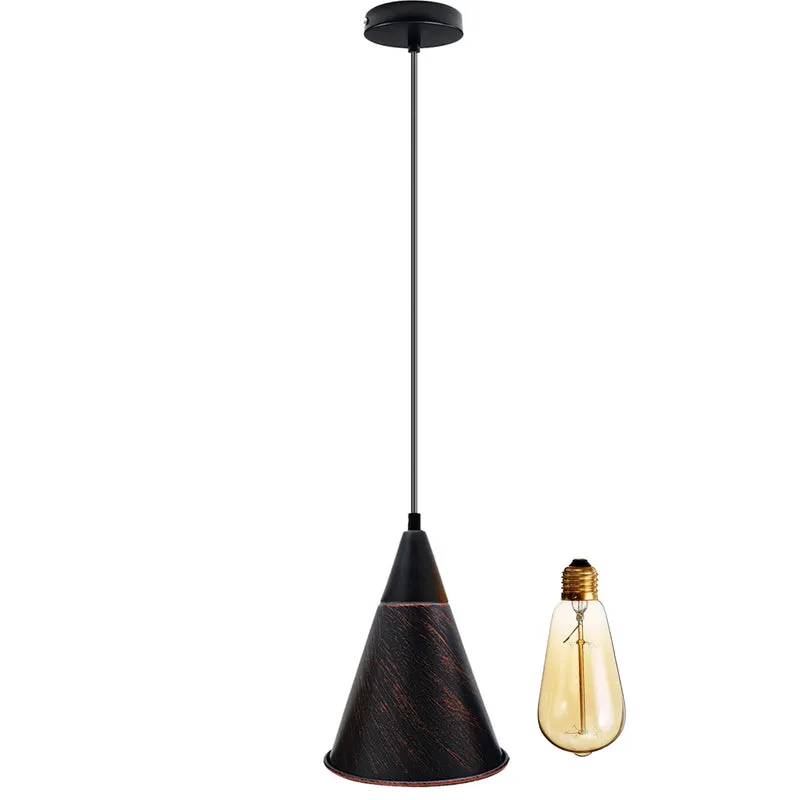 Retro Rustikale Rot Deckenlampe|Vintage Pendelleuchte~1500