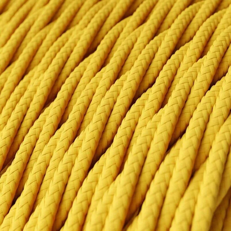Küche Pendelleuchte-Gelb twist stoffkabel Textilkabel~1164