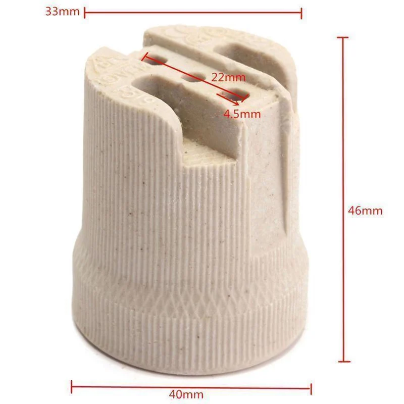 5x E27 Keramik-Lampenfassungen – Hochhitzebeständige Schraubsockelfassungen für IR- und Wärmelampen~1668
