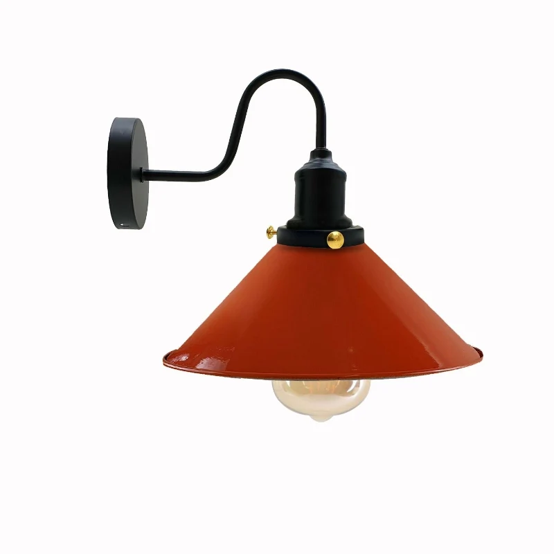 Retro Wandlampe mit Schwanenhals & Metall E27 ~1796