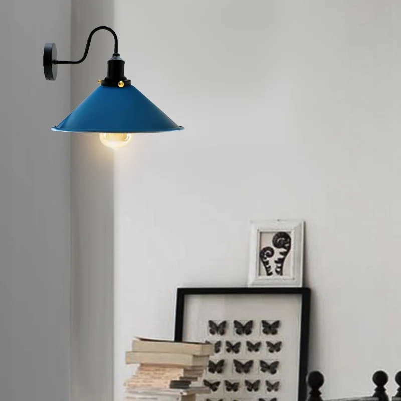 Retro Wandlampe mit Schwanenhals & Metall E27 ~1796