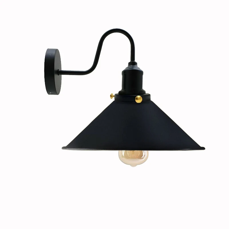 Retro Wandlampe mit Schwanenhals & Metall E27 ~1796