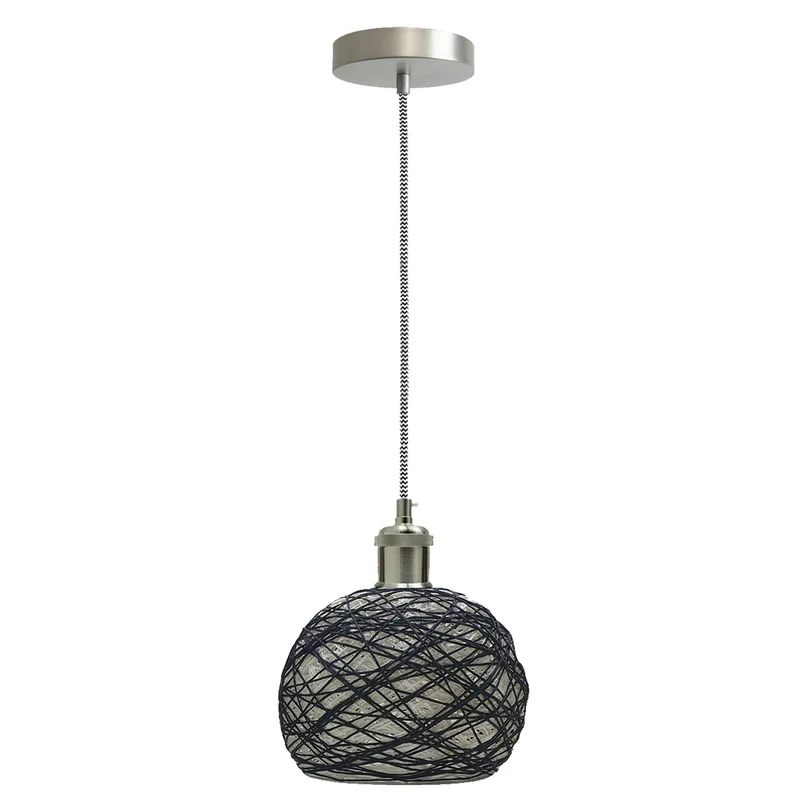 Globus-Industrie Vintage Lampe Retro Deckenlampe Pendelleuchte Kronleuchter E27 Käfig~1492