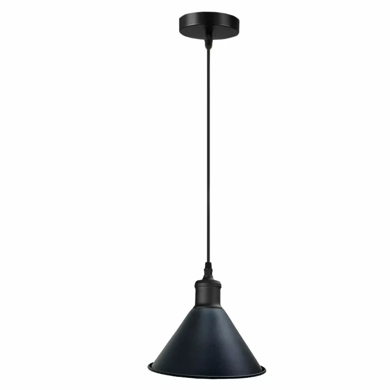 Pendelleuchte schwarz industrial Kegel deko lampen~1491
