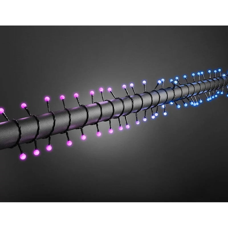 LED Globelichterkette runde Dioden mit rot/blau Farbwechsel 80 farbwechselnde Dioden IP44